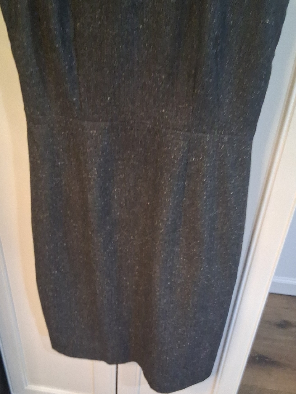 Rebecca Taylor Grey Herringbone Ruffle Sheath Dress - Picture 6 of 10